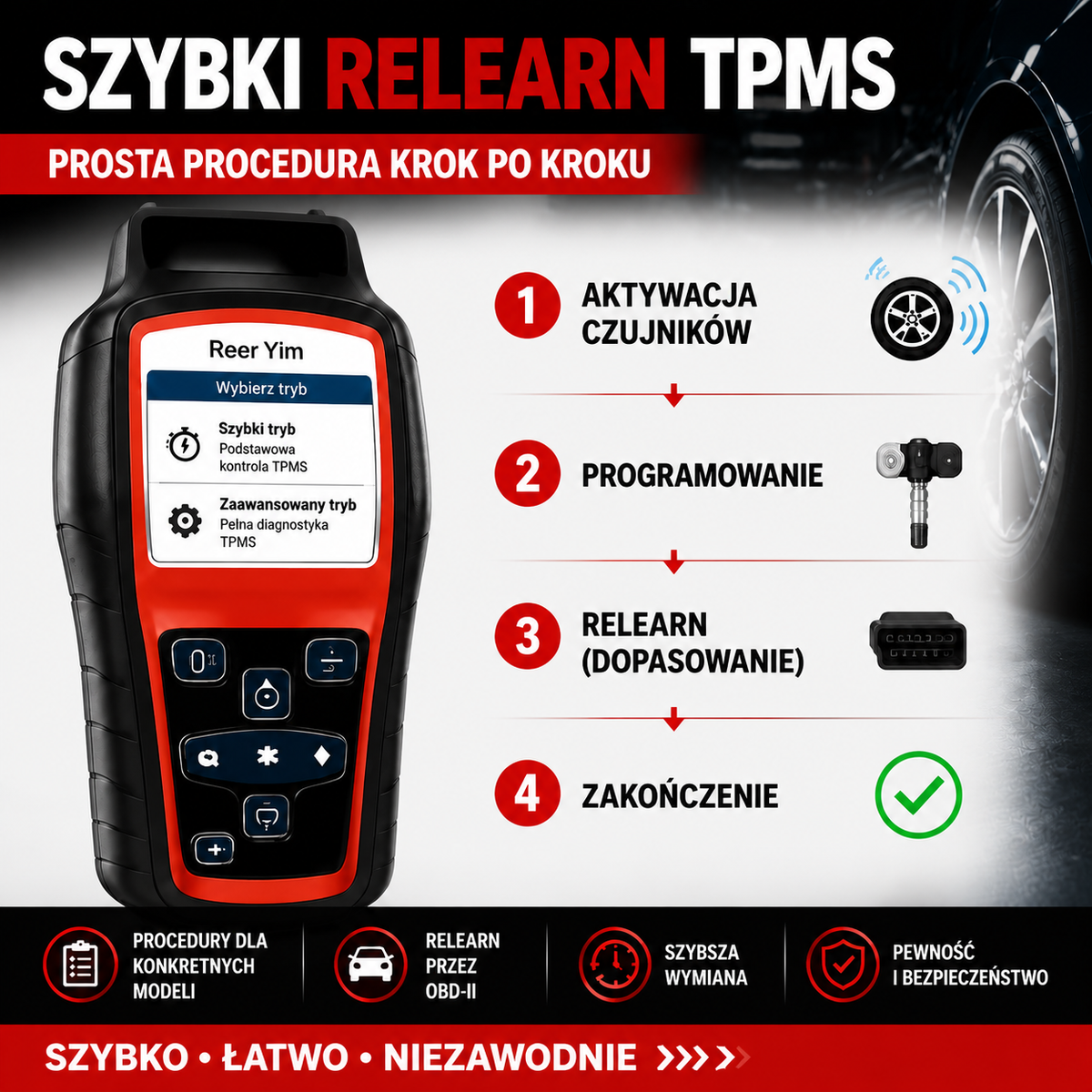 Professional TPMS Tester for Tire Pressure Sensors